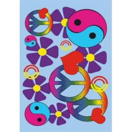 LA RUG, FUN RUGS La Rug FT-118 3958 39 in. x 58 in. Fun Time Lovely Peace Area Rug - Multi Colored FT-118 3958
